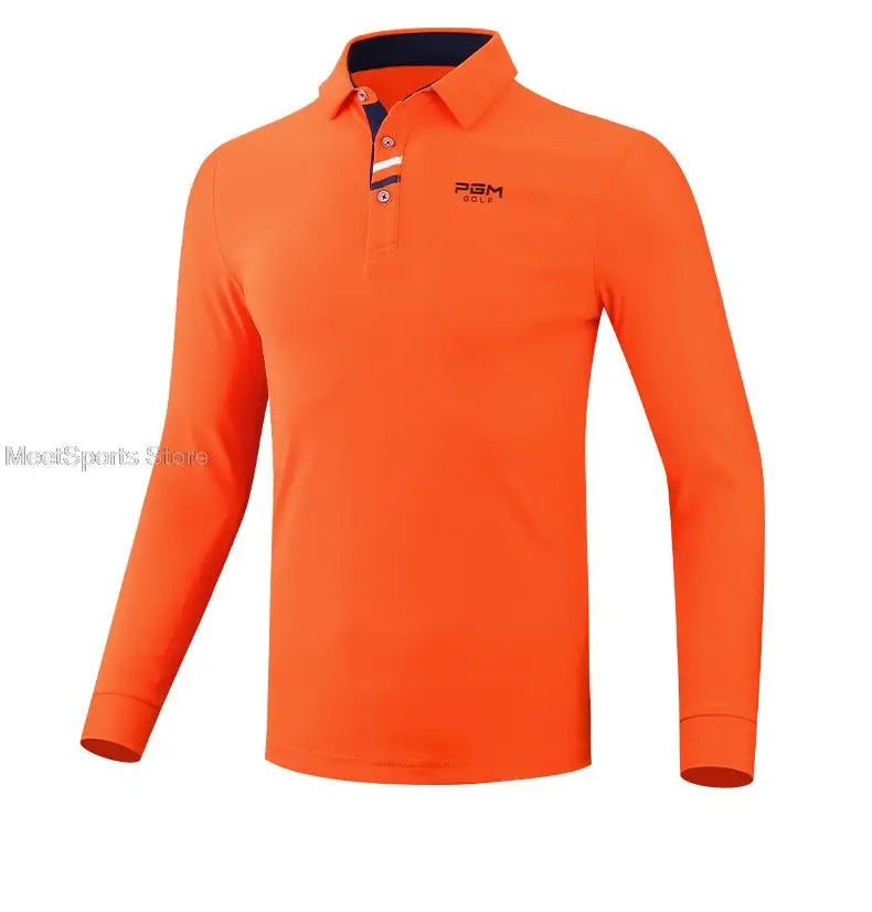 Golf Shirt Windproof Mens Breathable Shirt Long Sleeved Fitness Apparel