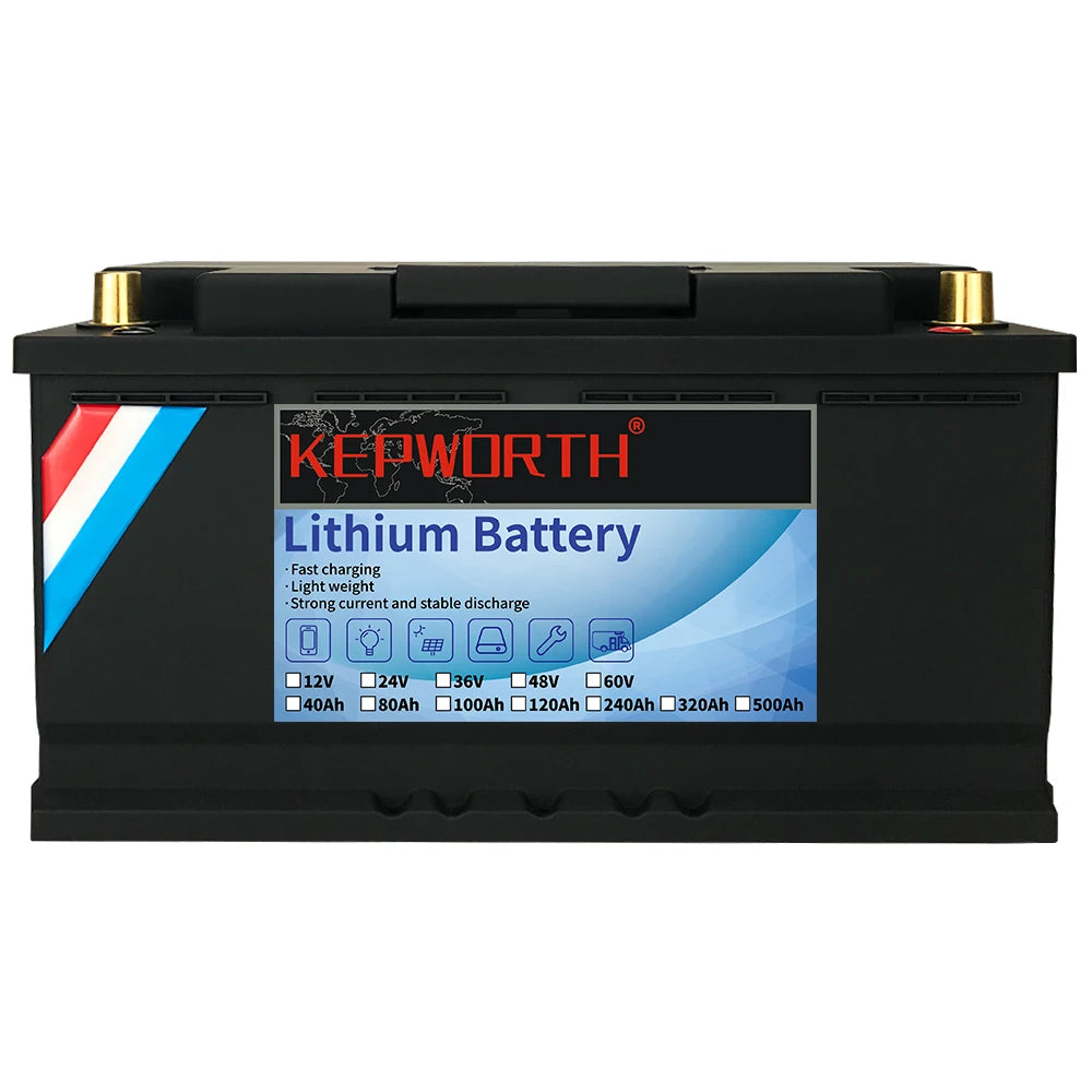 12V/ 40/ 60/ 80 /100 /120 /200Ah Lithium Battery Upgraded BMS Power Golf Cart 6000