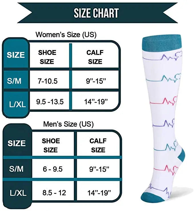 Compression Socks Golf Athletic 15-30 mmHG For Pregnant/ Edema /Diabetes Varicose Veins