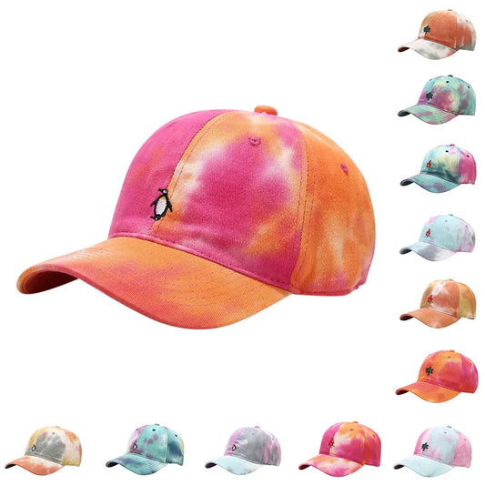 Unisex Men/ Women Tie-dyed Adjustable Sport Cap Outdoor Golf Hat