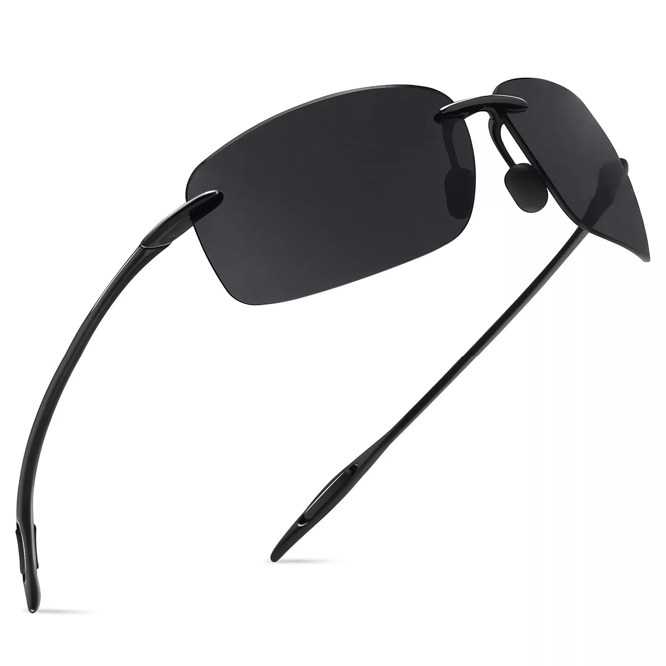 Classic Sports Rimless Sunglasses Mens Driving Rectangle Ultralight Frame Sun Glasses