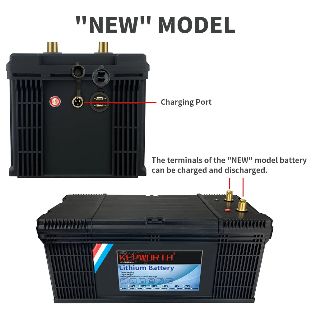 12V/ 40/ 60/ 80 /100 /120 /200Ah Lithium Battery Upgraded BMS Power Golf Cart 6000