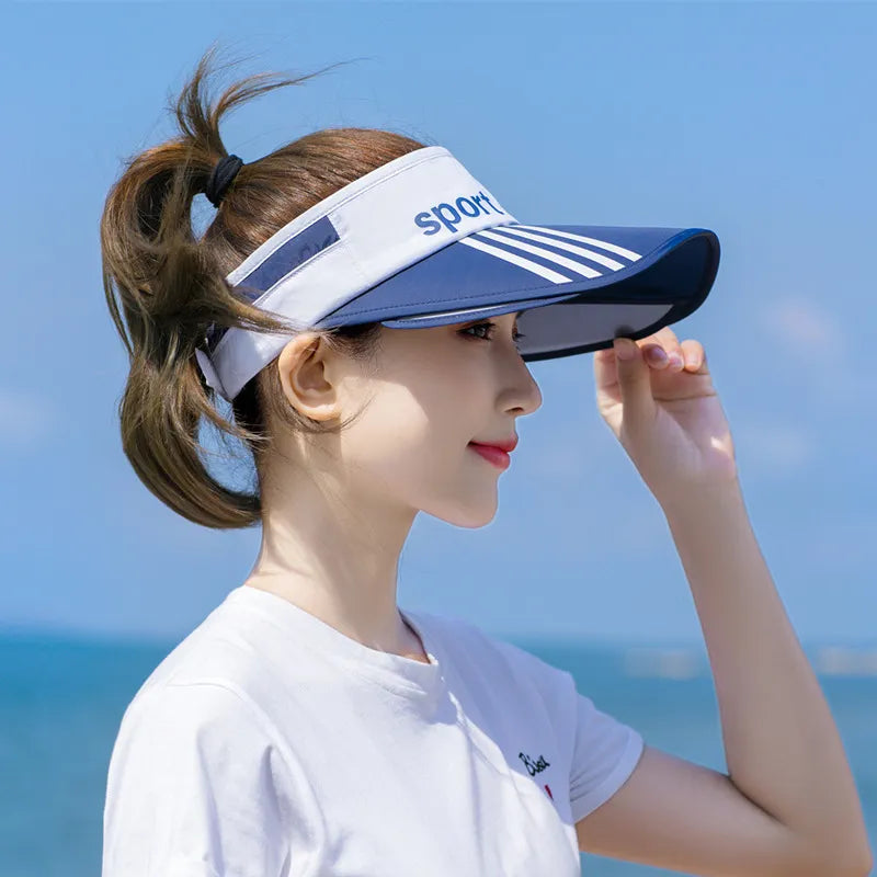 New Style Wide Brim Sports, Golf  Visor With UV Protection.