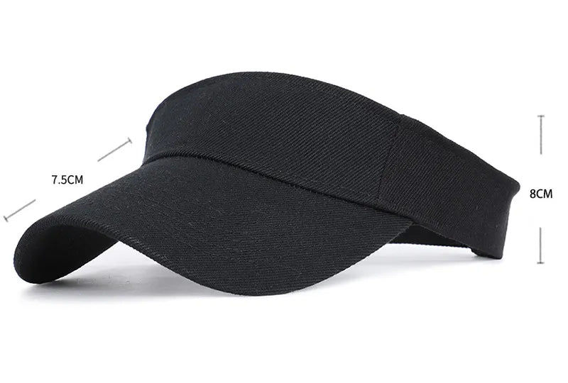 Sun Visor Men/Womens Cotton Adjustable UV Protection Sport Golf Cap.