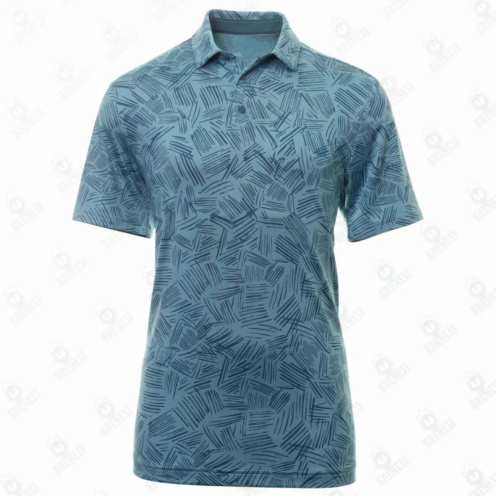 Palm Sketch Men's Golf Shirts Fashion Polo Shirt Short Sleeved Sports Casual Tennis T-Shirt