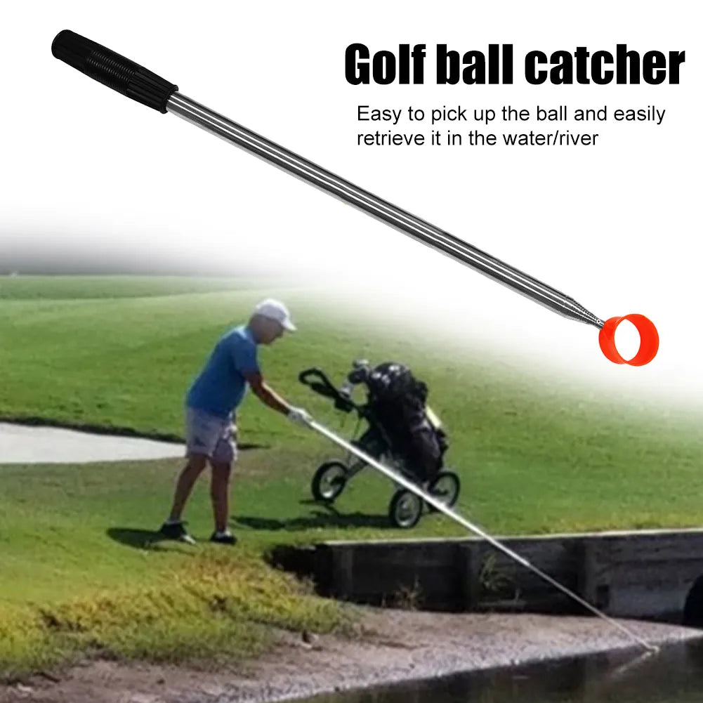 1.3Ft to12 Ft Golf Ball Retriever 10 Sections Stainless Steel Telescopic Ball Picker, Grabber Extendable Golf Training Aid.