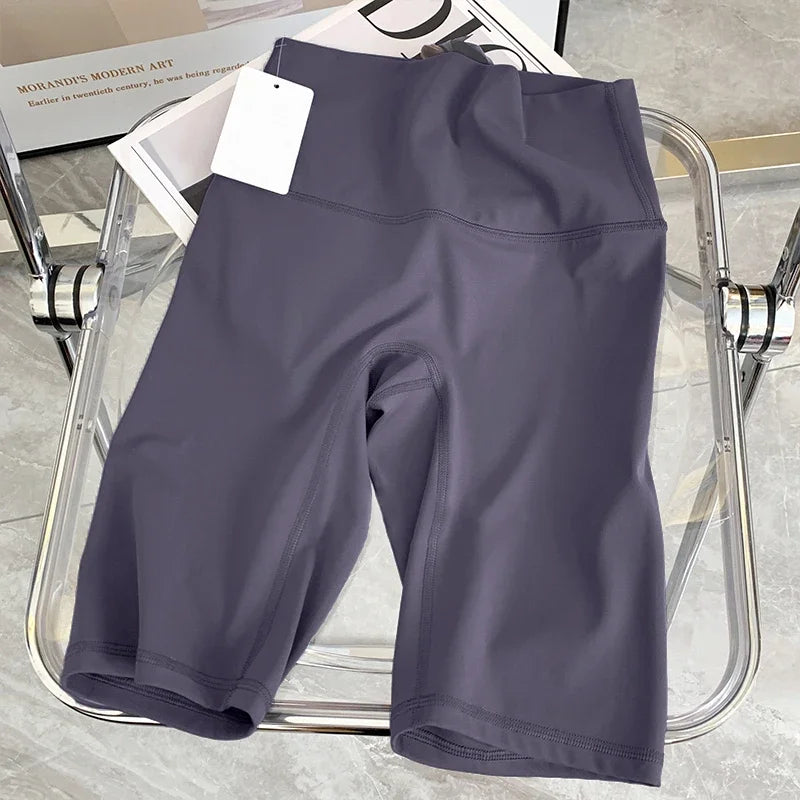 Summer Yoga Shorts Elastic Breathable Tights Leggings Quick Dry Sports Fitness Yoga Cycling Athletic Gym Shorts