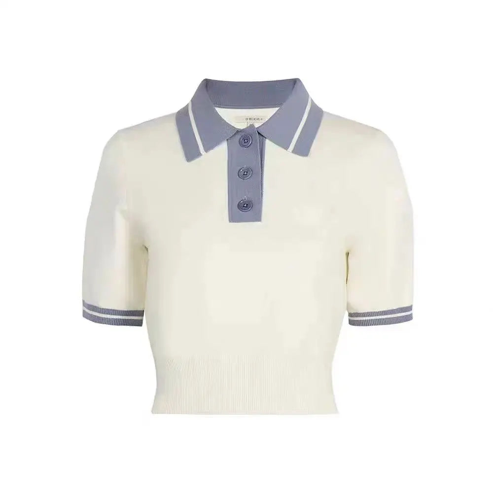 Women's Golf Knitted Shirt, Spring/Summer Women's Knitted Sports T-shirt, Comfortable, Breathable