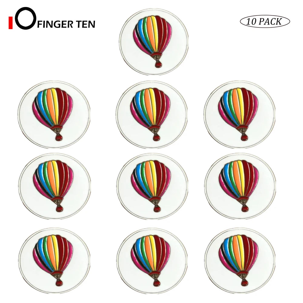 10 Pack Assorted Patterns Golf Ball Markers