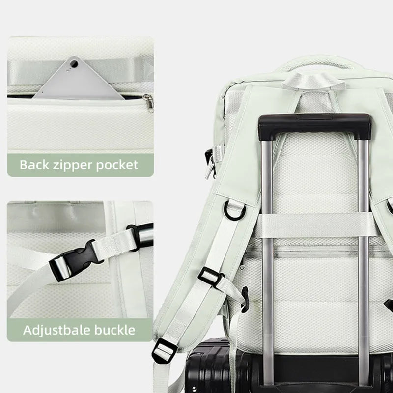 Extendible Travel Backpack Unisex Laptop Bag Large Luggage Bags Business USB Charger