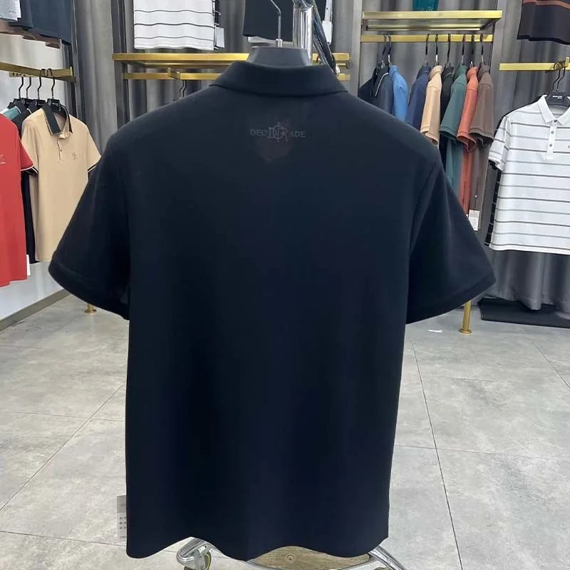 Luxury embroidered POLO Shirt Short Sleeved Men's T-shirt High Quality Clothing