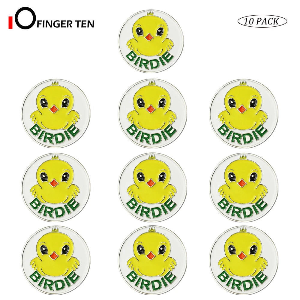 10 Pack Assorted Patterns Golf Ball Markers