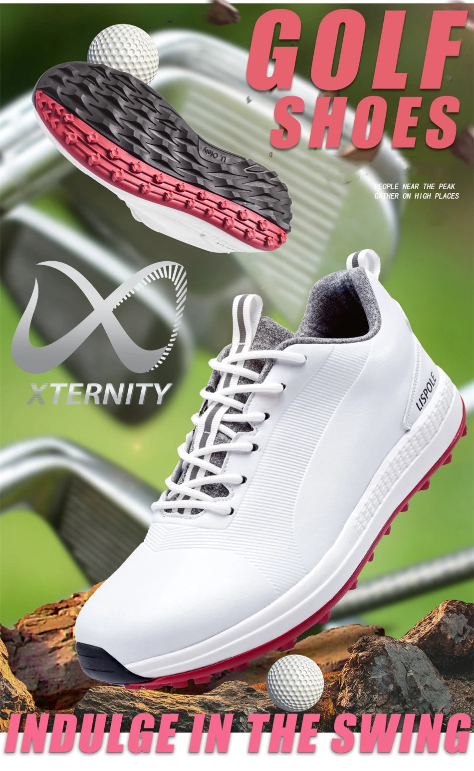 Comfortable Golf Shoes Mens Professional Golf Spike less Sneakers Non-Slip Waterproof Golfer Walking