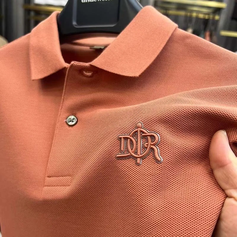 Luxury embroidered POLO Shirt Short Sleeved Men's T-shirt High Quality Clothing