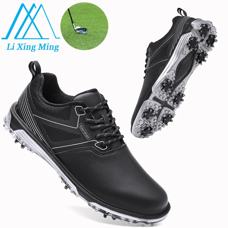 Waterproof Golf Shoes Mens High Quality Leather Professional Outdoor Golfing Sneakers