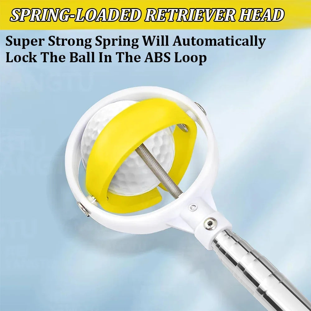 6/9/12FT Golf Ball Retriever Telescope for Water with Spring Release-Ready Head Premium Stainless Steel Ball Retriever Tool
