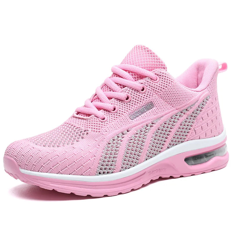 Ladies, Breathable, Sneakers, Light,  Mesh, Air- Cushion Women's, Sports, Shoe.