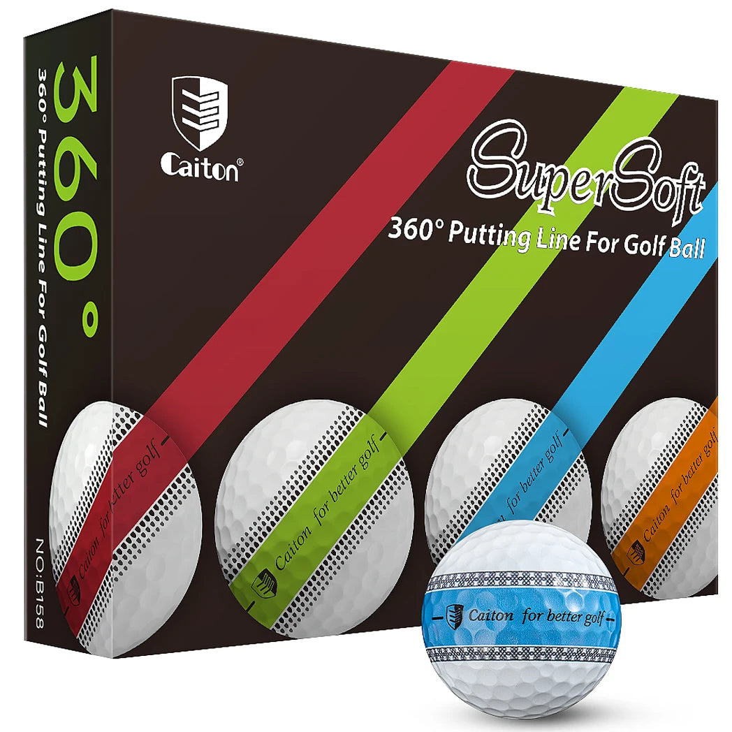 3-Layer Golf Ball, 360 ° Shooting Line, Making your Putt more accurate 12, 24, 36 Pcs