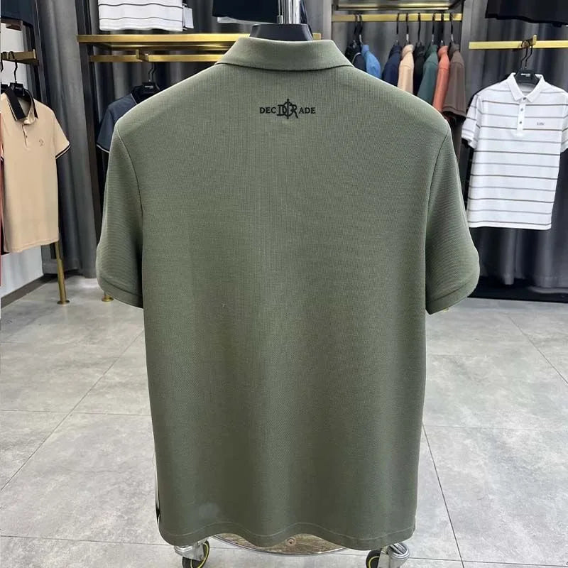 Luxury embroidered POLO Shirt Short Sleeved Men's T-shirt High Quality Clothing