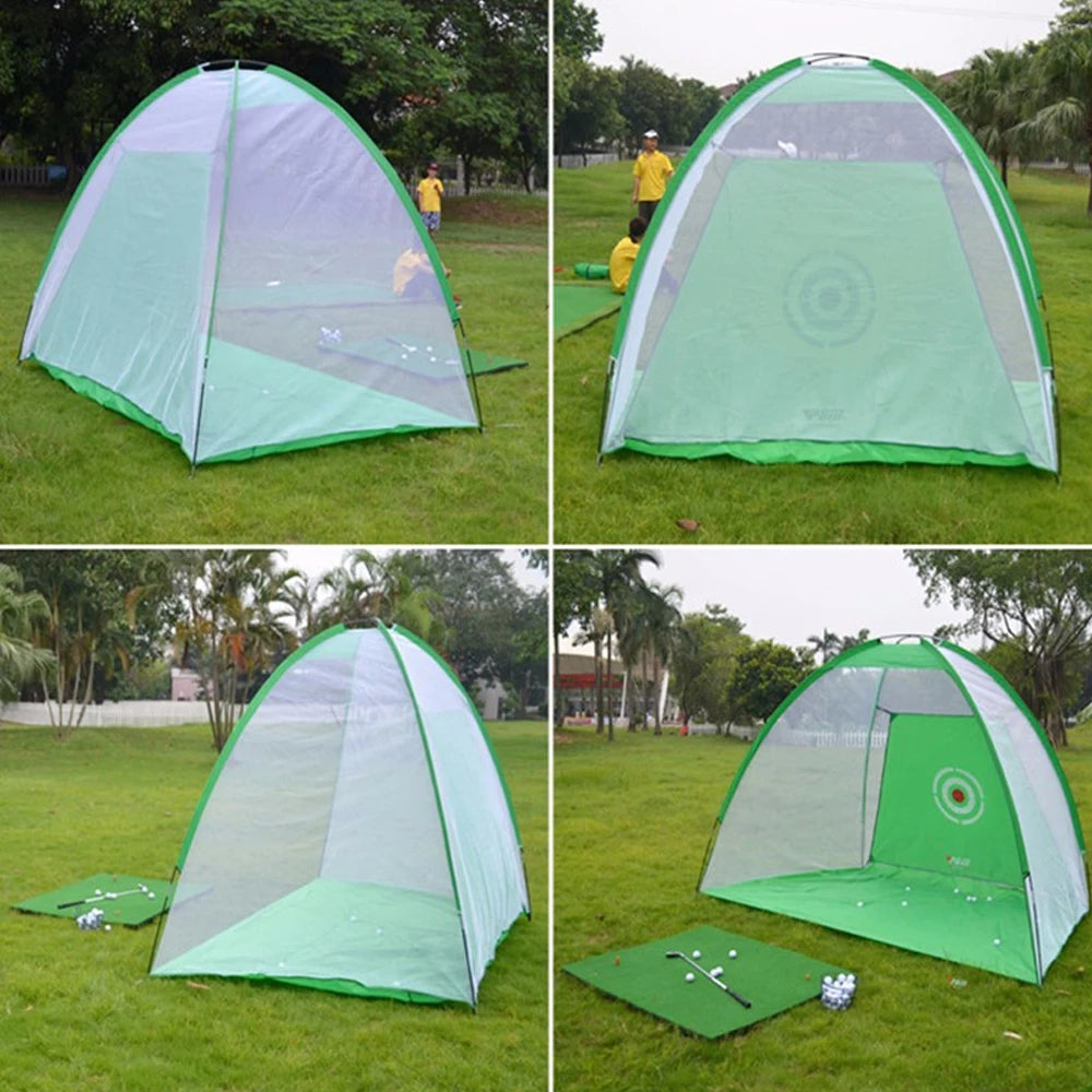 Golf Practice Net Tent Strike Cage Outdoor / Indoor Mesh Mat Golf Training Equipment