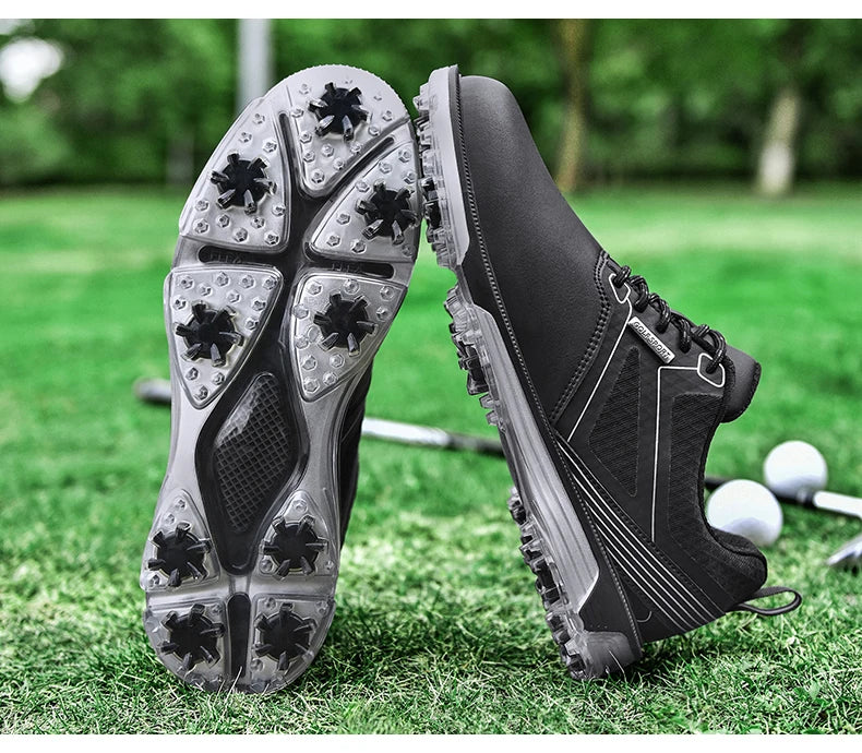 Waterproof Golf Shoes Mens High Quality Leather Professional Outdoor Golfing Sneakers