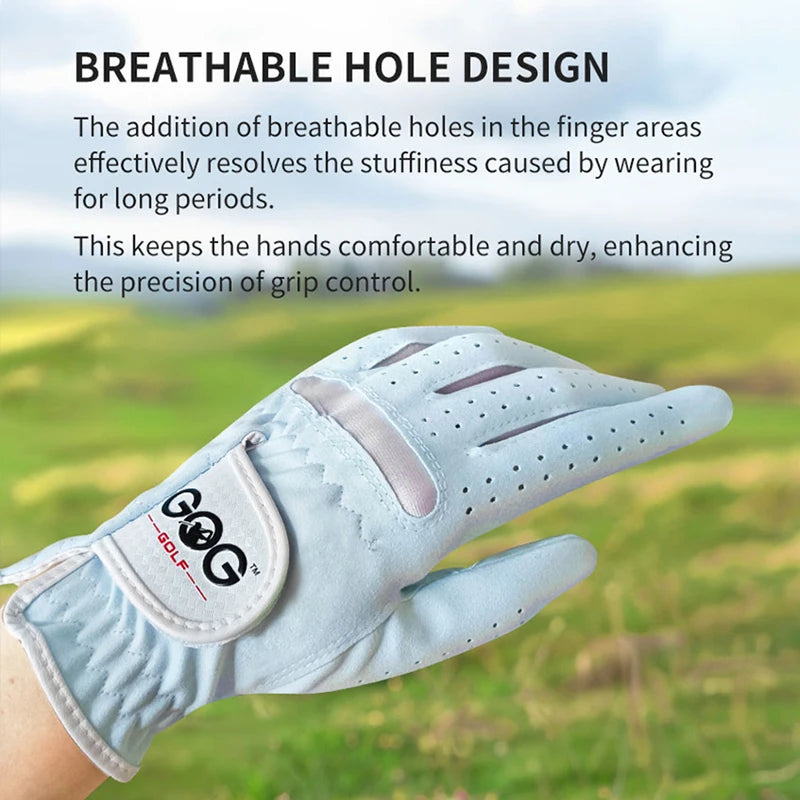 Golf Gloves Professional Breathable soft Fabric For Women Left And Right Hand