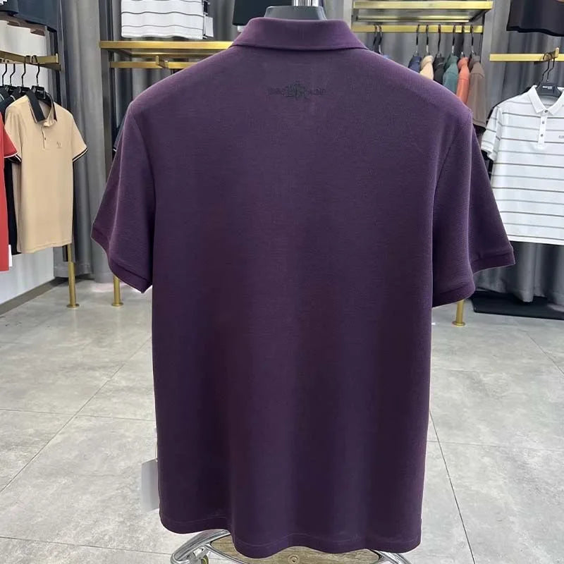 Luxury embroidered POLO Shirt Short Sleeved Men's T-shirt High Quality Clothing