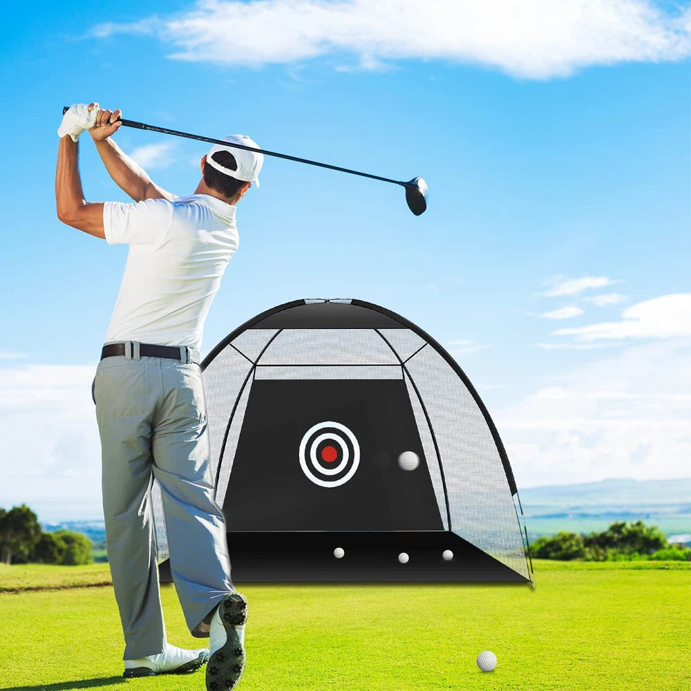 Golf Practice Net Tent Strike Cage Outdoor / Indoor Mesh Mat Golf Training Equipment