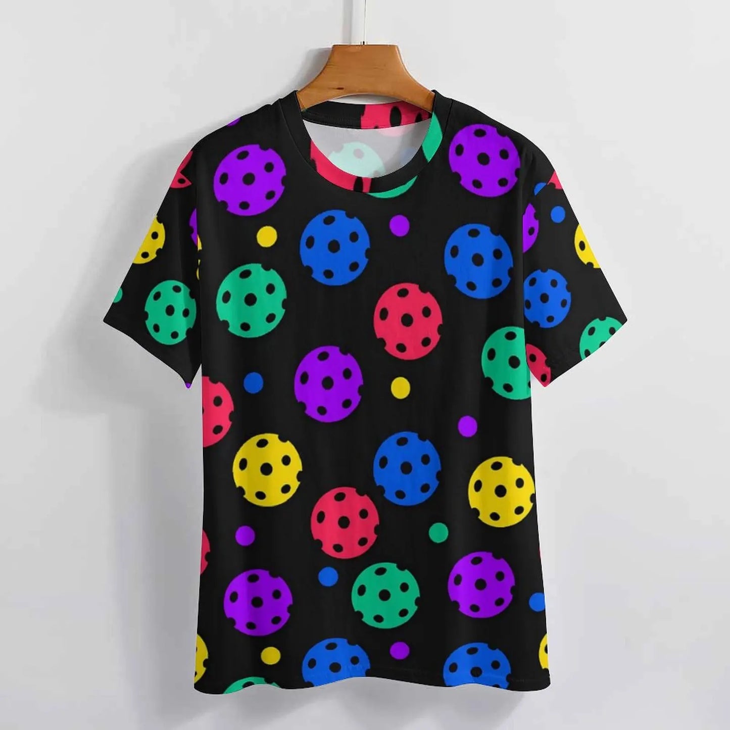 Ball Print T-Shirts Colorful Pickleball Casual Oversized T-Shirt Short Sleeve Female Cute Tee Shirt Summer Custom Clothes