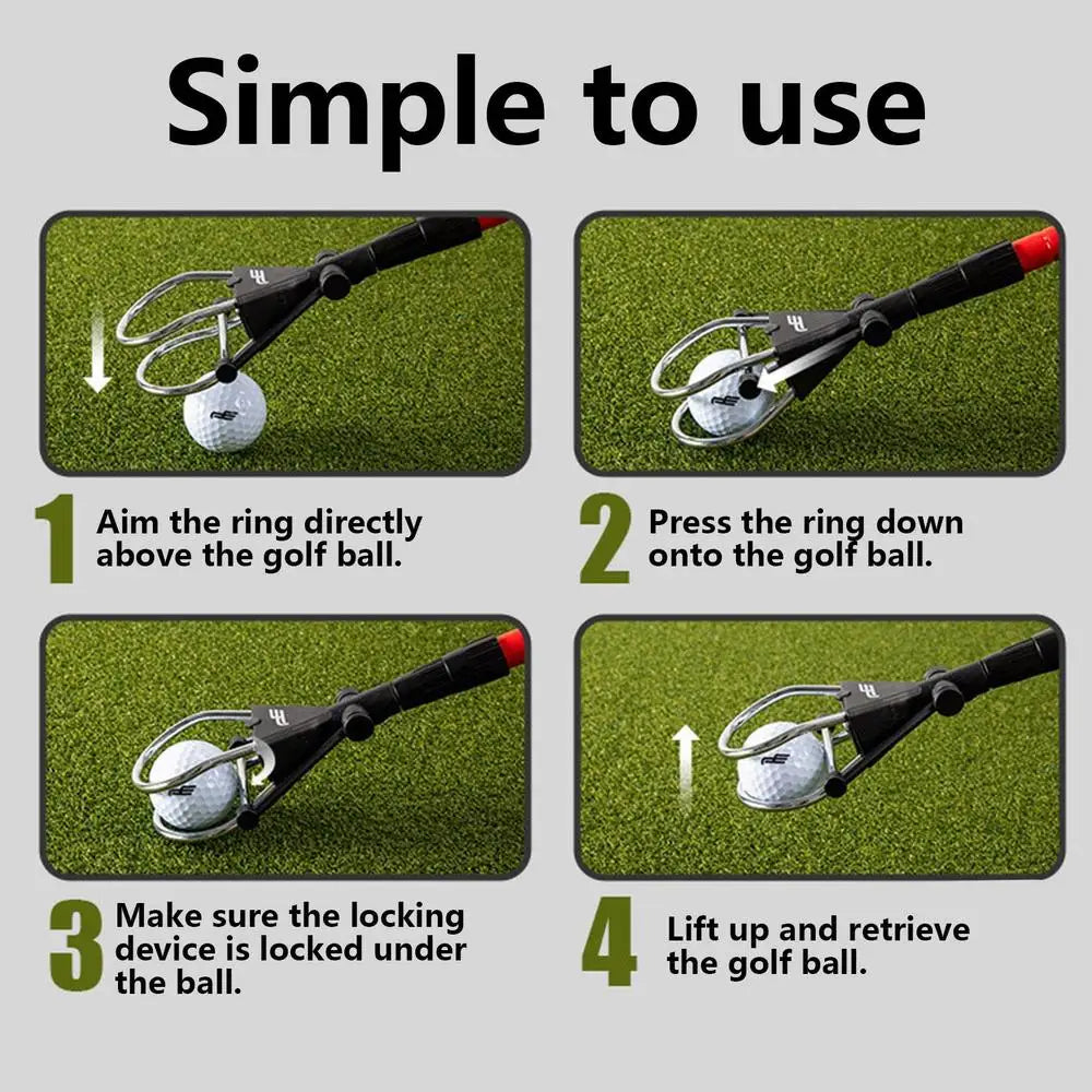 Telescopic Golf Ball Retriever/ Aluminum Golf Ball Picker/  Water Golf Ball Extendable Pick Up Retriever