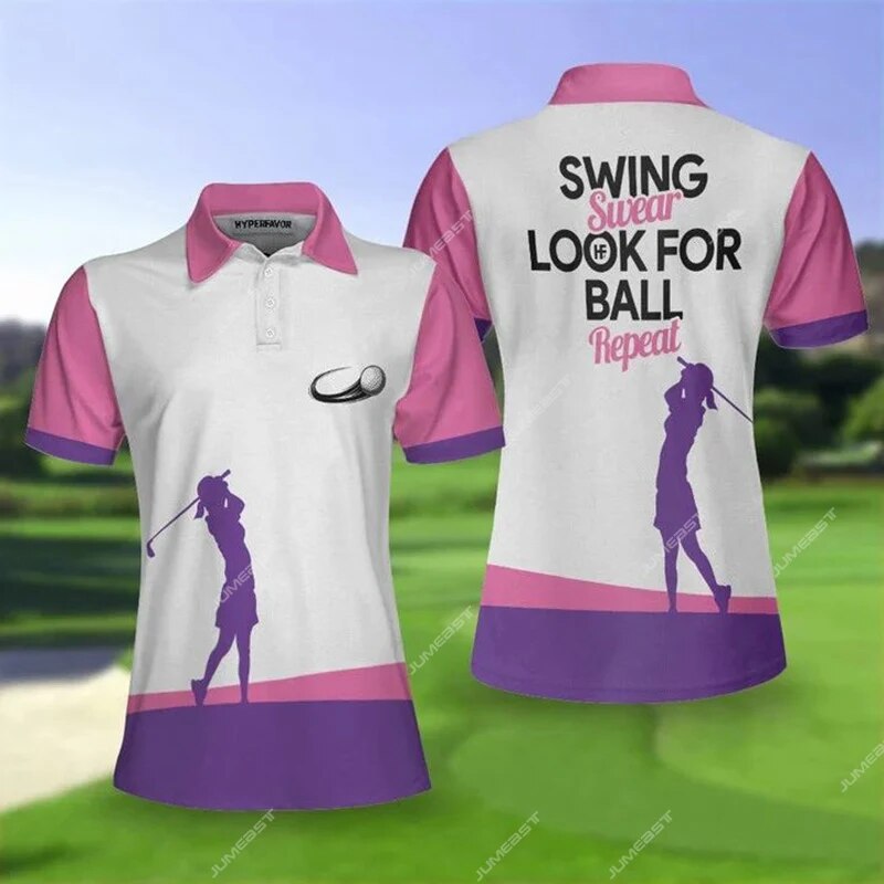 Womens Golf Shirts, Sportswear, Light Weight And Breathable