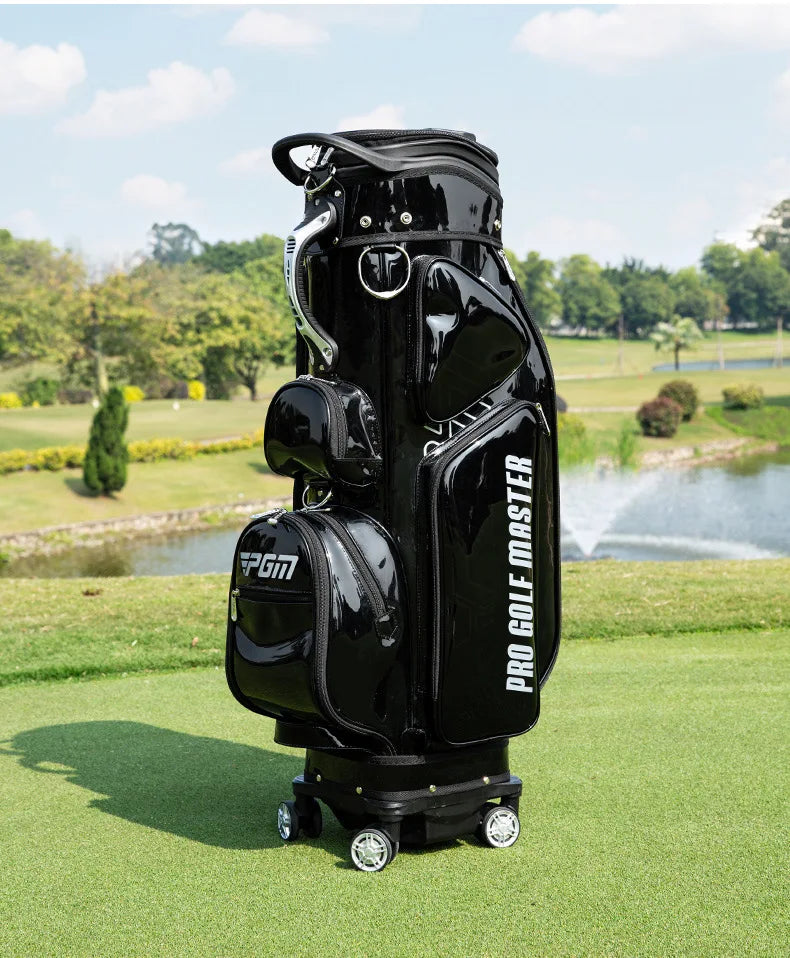 Golf Bag Waterproof Golf Bracket Bag Ladies Colorful Retractable Golf Bag Four Wheel Flat Push Bag