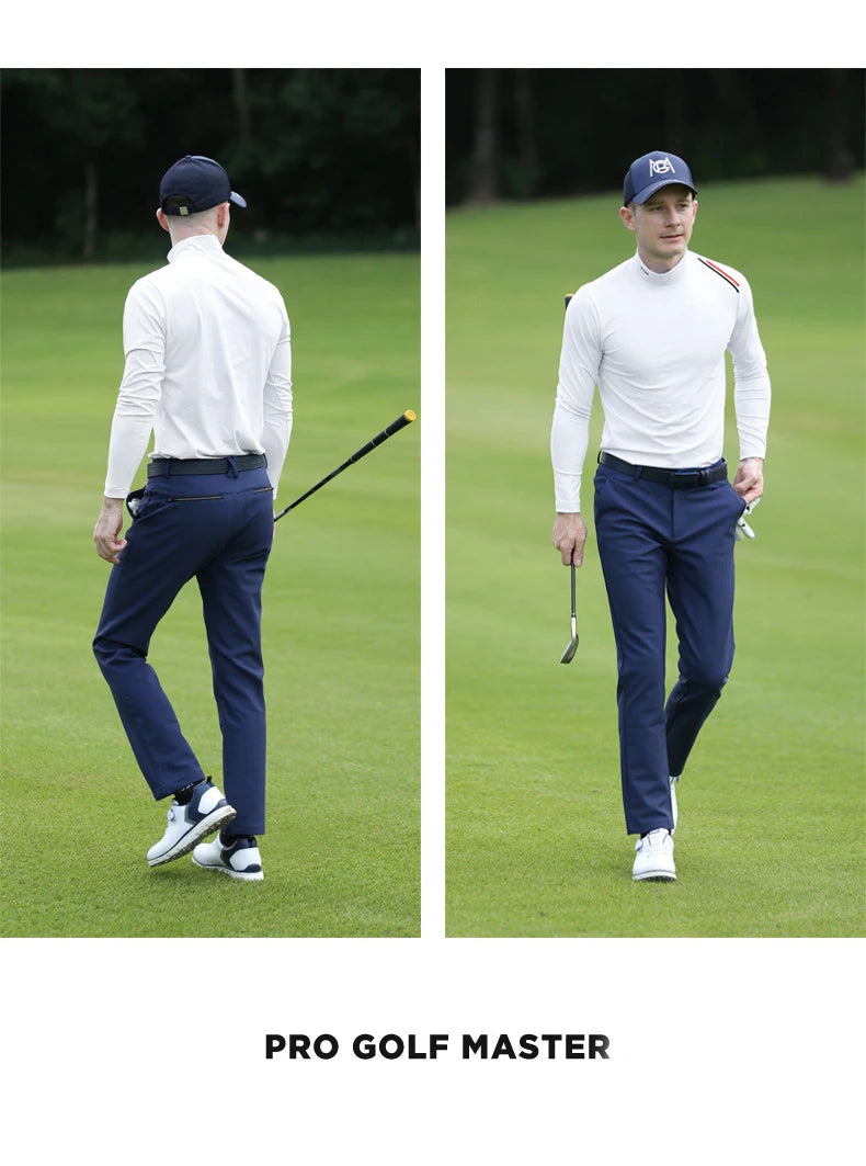 Golf Men's Clothing Long-sleeved T-shirt Windproof Warm Fashion Sports Golf Tops