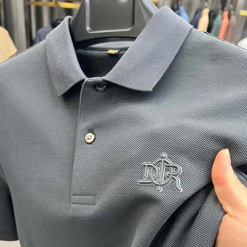 Luxury embroidered POLO Shirt Short Sleeved Men's T-shirt High Quality Clothing