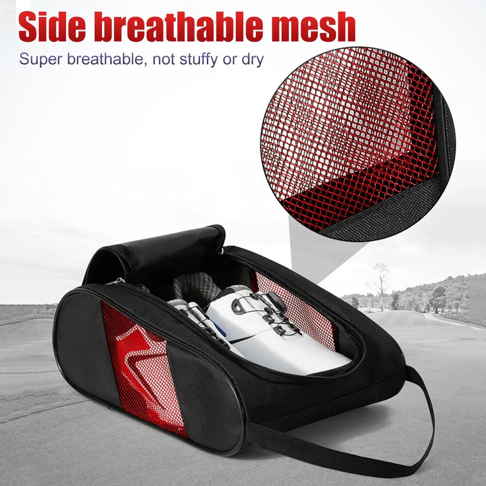 Portable Golf Shoe Bag Nylon Carrier Breathable.