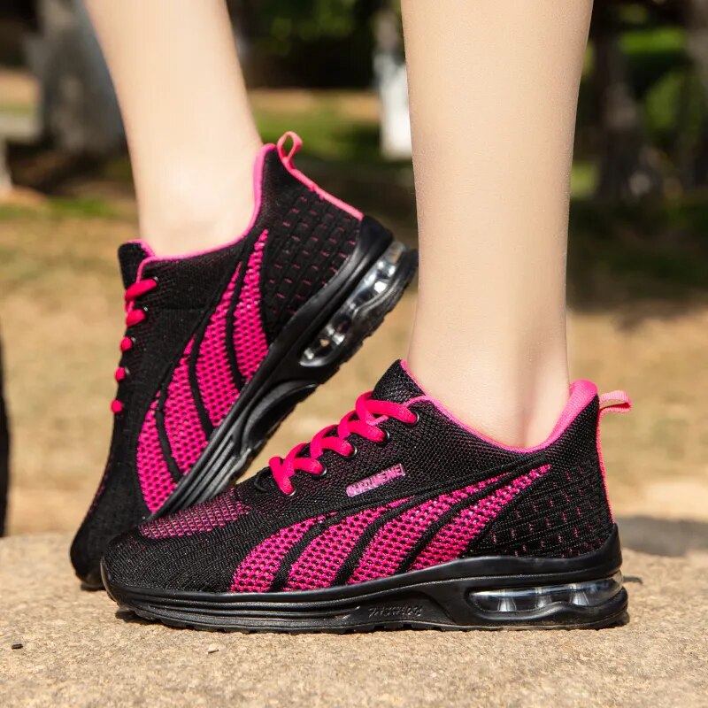 Ladies, Breathable, Sneakers, Light,  Mesh, Air- Cushion Women's, Sports, Shoe.