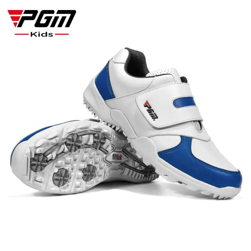 Fashion Sports Shoes Children's Girls /Boys Golf Shoes Anti-slip Leather Outdoor Kids Sneakers