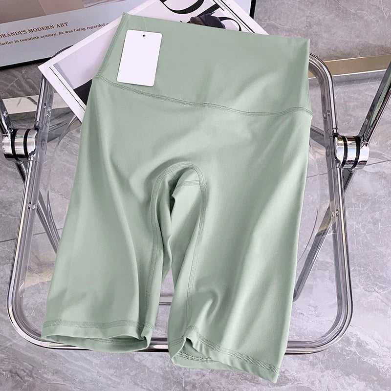 Summer Yoga Shorts Elastic Breathable Tights Leggings Quick Dry Sports Fitness Yoga Cycling Athletic Gym Shorts