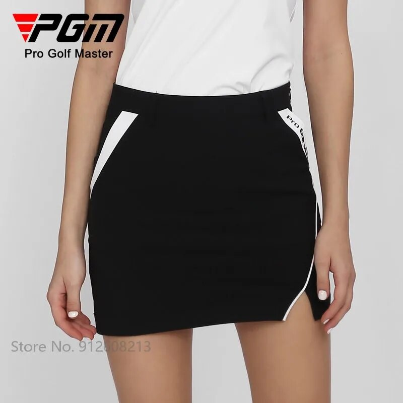 Ladies Split Golf Pencil Skirt, Quick-Dry, Golf-Skort, High-Waisted, Breathable, With Inner Shorts.