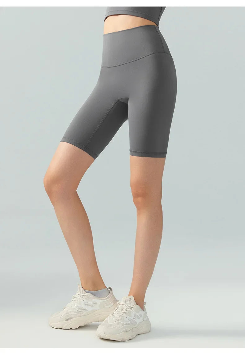 Summer Yoga Shorts Elastic Breathable Tights Leggings Quick Dry Sports Fitness Yoga Cycling Athletic Gym Shorts