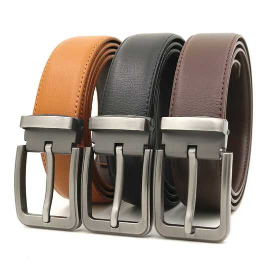 Men's Leather Belt Casual Buckle Belt