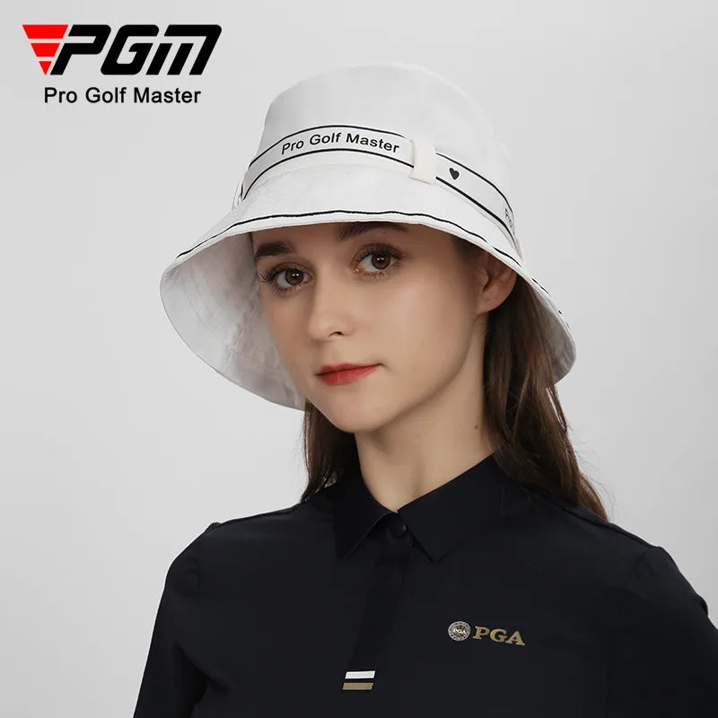 Women's Golf Hat Bow Strap Bucket Sun-Shading And Sunscreen Inner Sweat-Absorbing Band