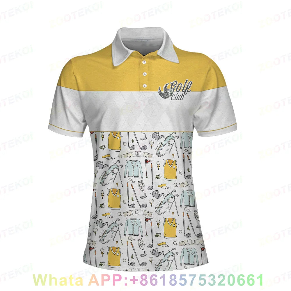 Women Golf T-Shirt Quick-Drying Breathable Polo Shirts Sports Short Sleeved Lapel Buttons Golf T-shirt