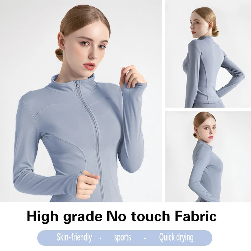 New Women's High Stretch Quick Dry, Athletic Jacket, Stand Collar, Yoga Shirt, Running, Fitness, Golf, Tennis, PickleBall.