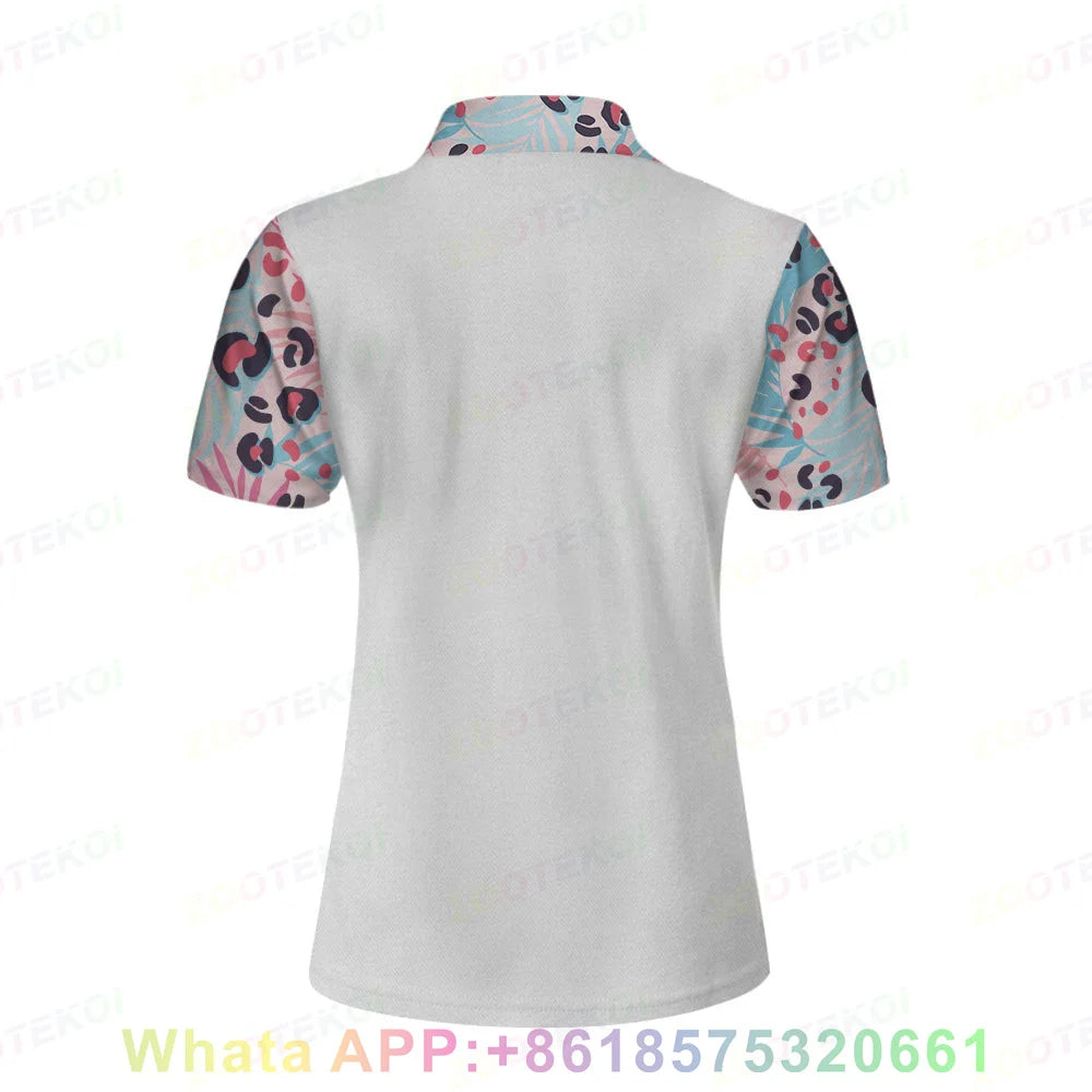 Women Golf T-Shirt Quick-Drying Breathable Polo Shirts Sports Short Sleeved Lapel Buttons Golf T-shirt
