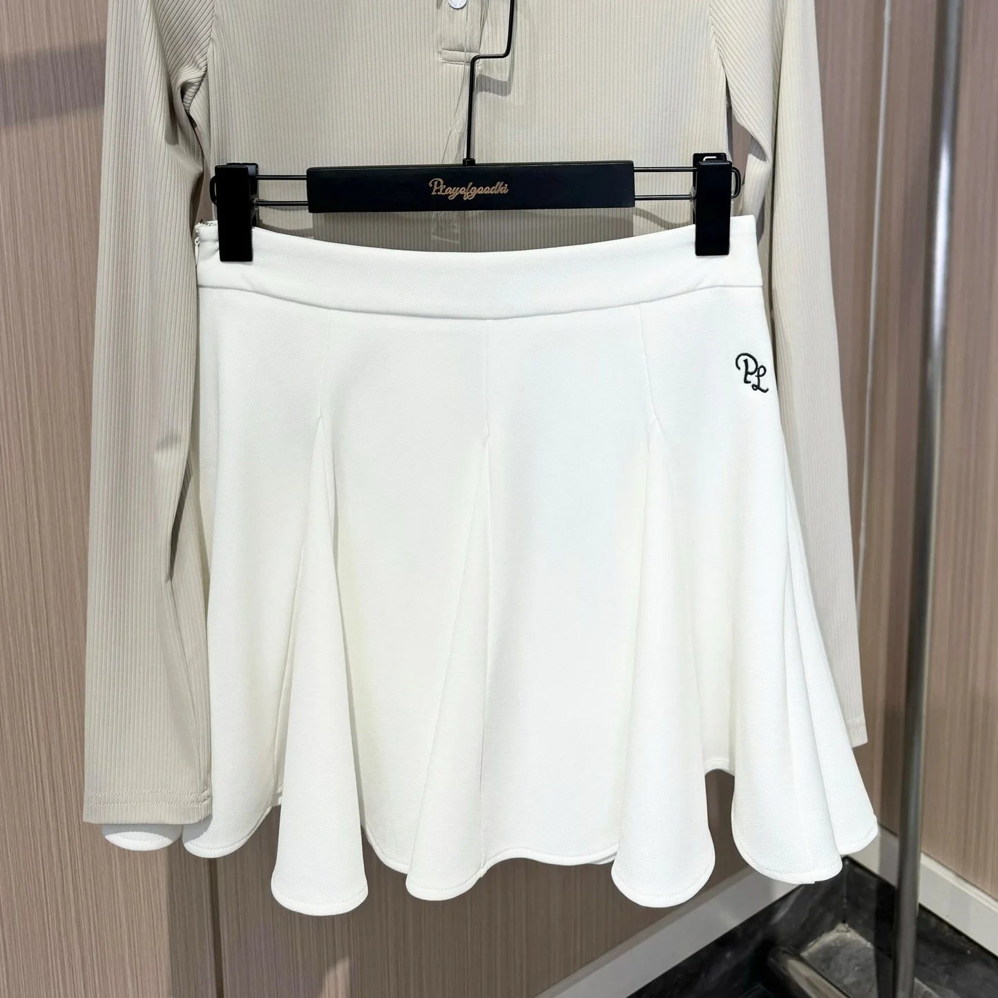 Golf Clothing Women Long-sleeved Polo T-Shirt Soft Elastic Tops Ladies High Waist Sport Golf Skirt Skorts