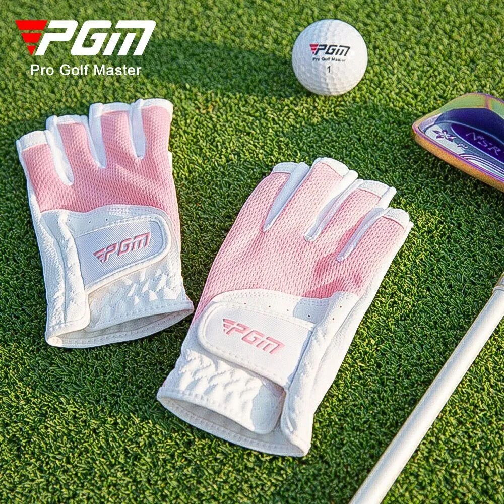 Women's Open Finger Golf Gloves Breathable Mesh UV Sunscreen Material