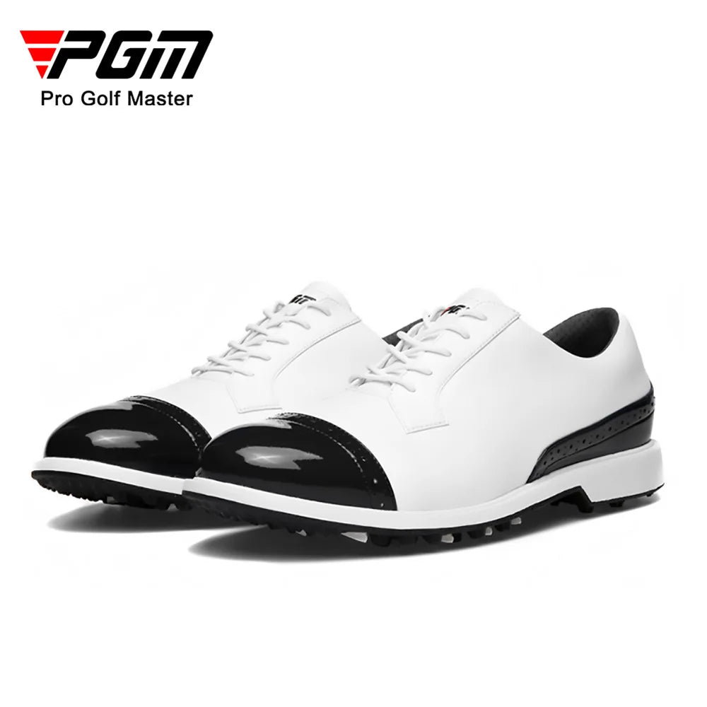 Golf Shoes Men Waterproof Breathable Slip Resistant Outdoor Brogue Style Golf Shoes