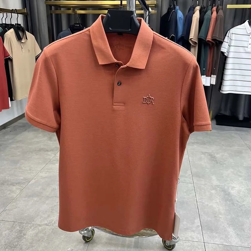 Luxury embroidered POLO Shirt Short Sleeved Men's T-shirt High Quality Clothing