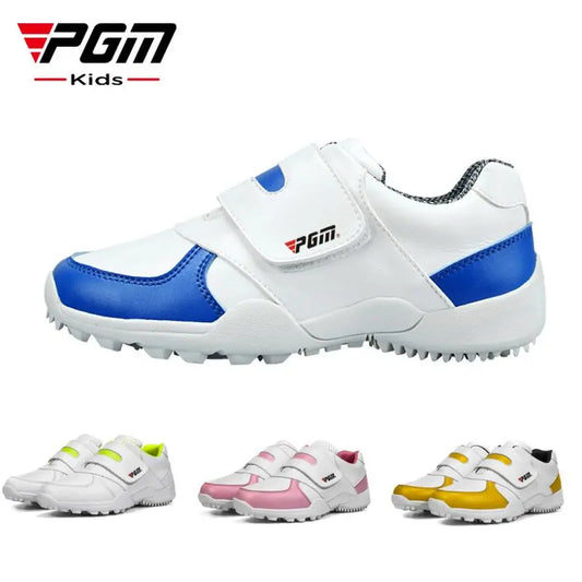 Fashion Sports Shoes Children's Girls /Boys Golf Shoes Anti-slip Leather Outdoor Kids Sneakers